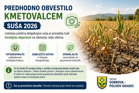 suša 2026 predhodno obvestlo